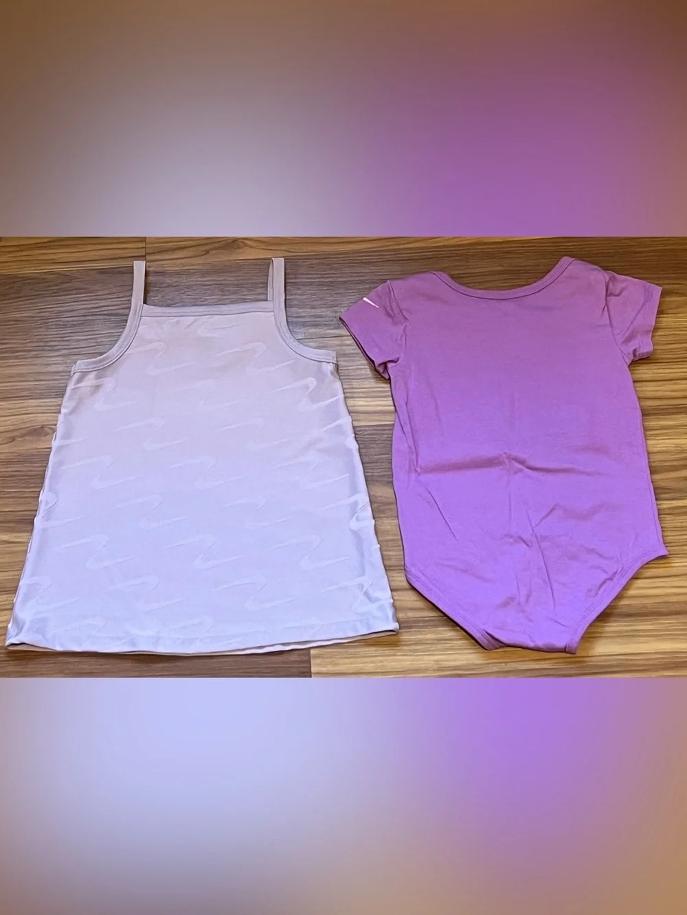 Nike Girls Swoosh Motion 2-Piece Dress & Bodysuit Set Lavender Purple Size 18M